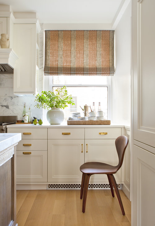 soft curtains or roman shades kitchen