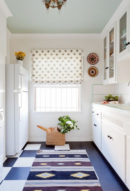 soft curtains or roman shades kitchen