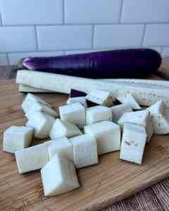 GARLIC EGGPLANT & CRISPY TOFU